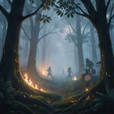 Walking through a forest: buildup